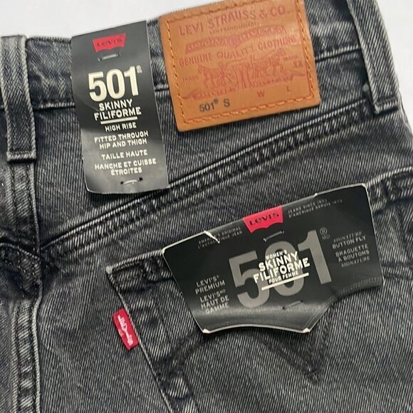 Levi's 501 High Rise Skinny Button Fly - Picture 13 of 16